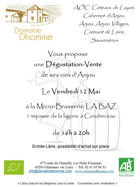 Dégustation Vente Vins d'Anjou